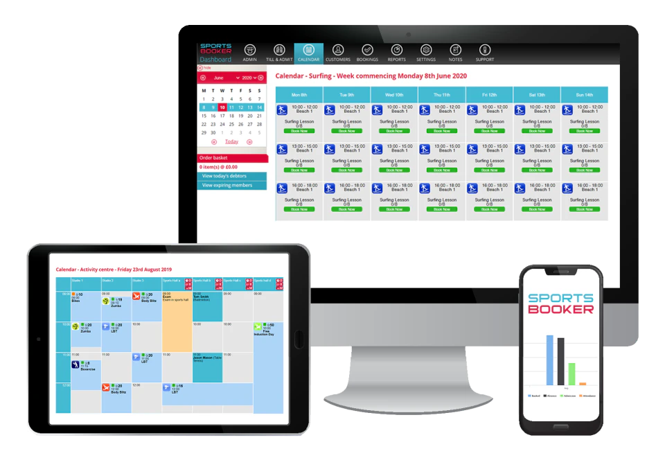 screenshot of Sports Booker